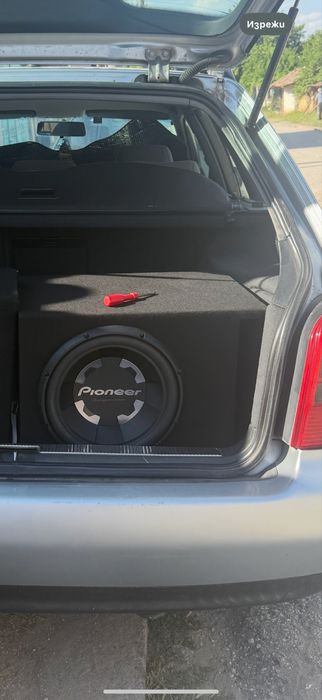 Pioneer TS-300D4 1400W субуфер + кутия + усилвател Blackmaxx 1000w