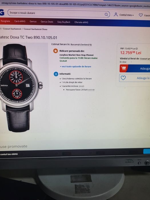 Ceas Doxa  Tc Two 890.10. 105.01 Regulator Steel