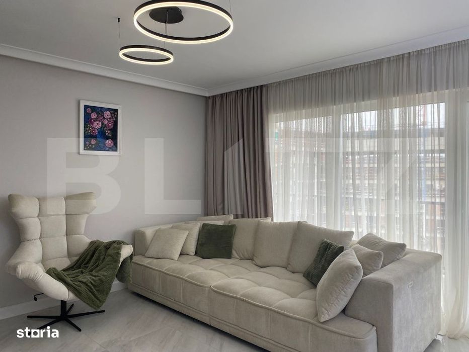 Apartament cu 2 camere, 56 mp, ultrafinisat, lux, cu parcare, zona Ghe
