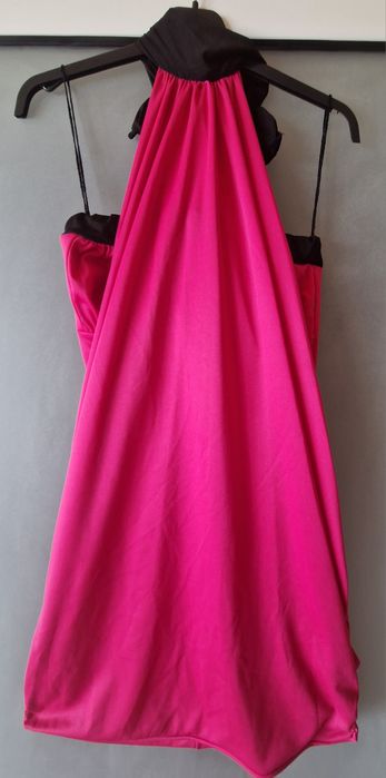 Rochie roz cu negru