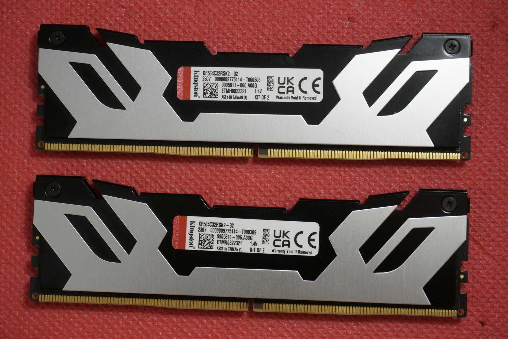 [32GB] RAM, Памет DDR5 2x16GB 6400MT's CL 32 Kingston Fury Renegade