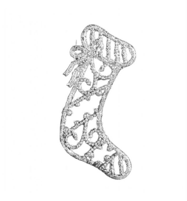 Коледна блестяща украса за елха във формата на Коледен чорап