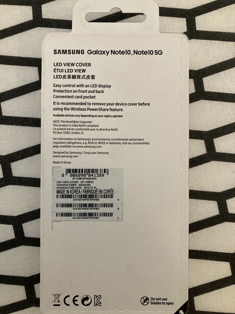 Vand husa carte originala Led View Cover Samsung Galaxy Note 10 noua