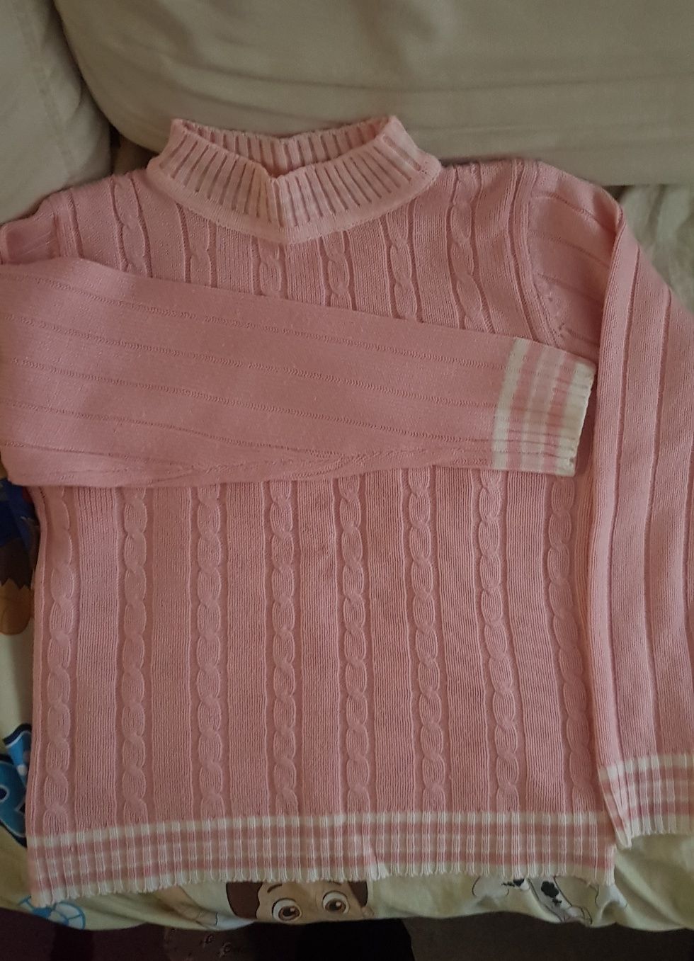 Дамска блуза плетиво в розово