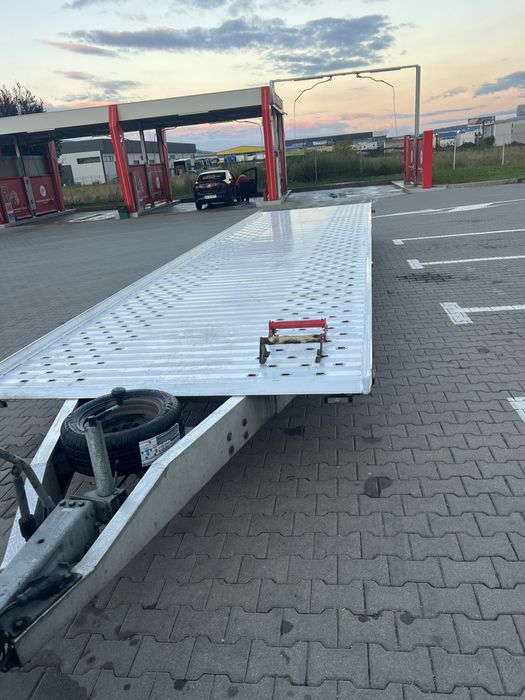 Trailer dublu/platforma dubla full aluminiu gromex 8.5m
