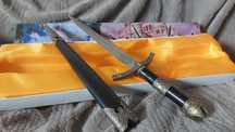 Otel Sabie pumnal Bijuterie 36cm Medieval Solomon Cutit Katana Ninja