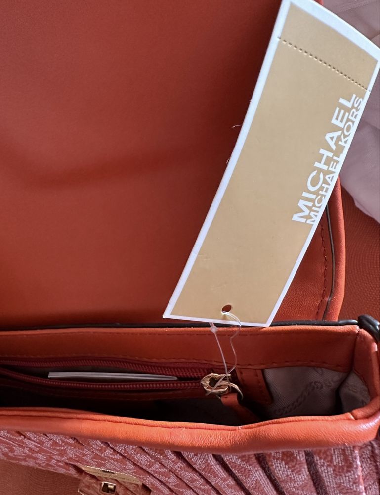 Нова! кожена оригинална Michael Kors чанта + ДЪЛГА дръжка