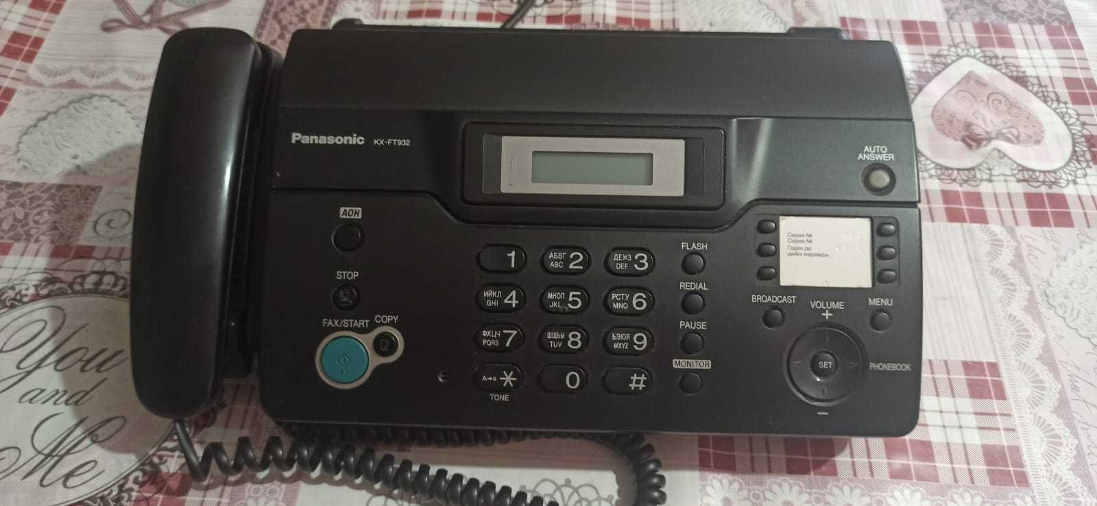 телефон-факс Panasonic kx-ft932