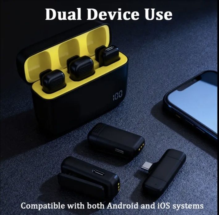 Microfon lavalieră wireless dual