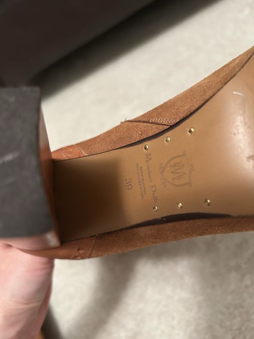 Cizme piele naturala si intoarsa suede Massimo Dutti