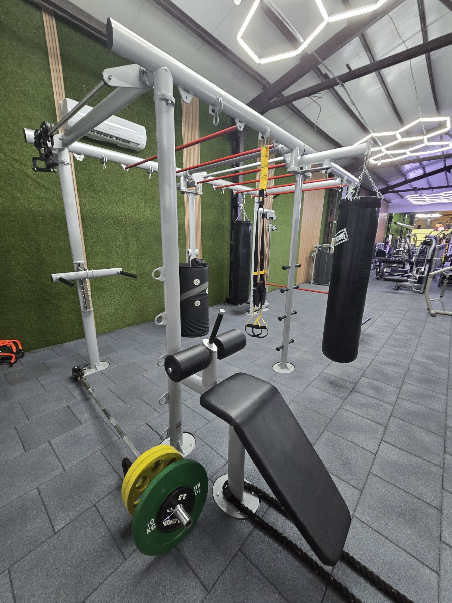 Gym 80 multi station + единичен крос овер фитнес станция рециклирна