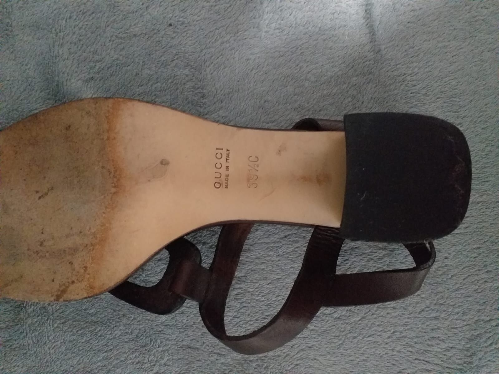 GUCCI N:39.5 оригинални дамски сандали естествена кожа