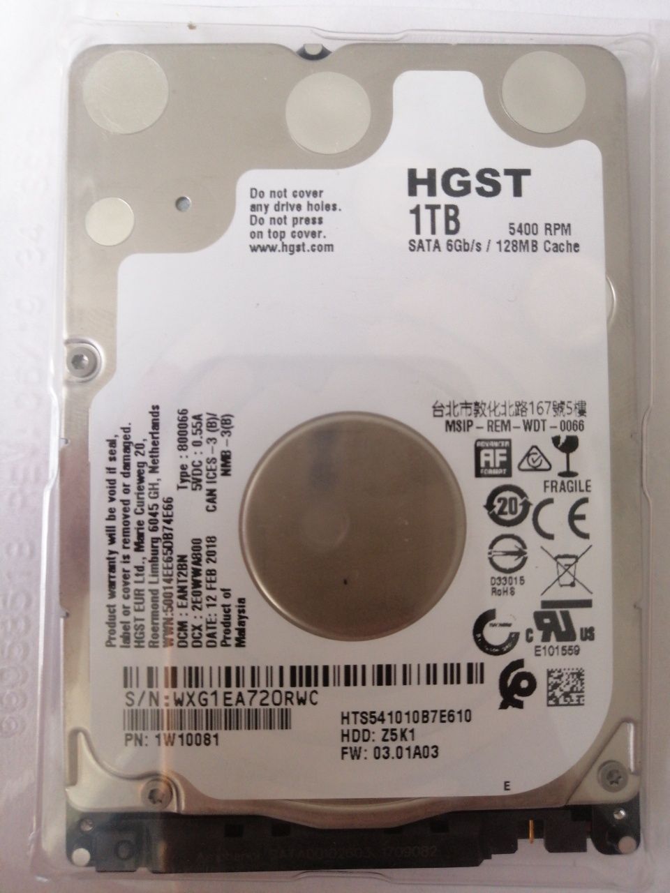 HGST Hitachi Travelstar 1TB