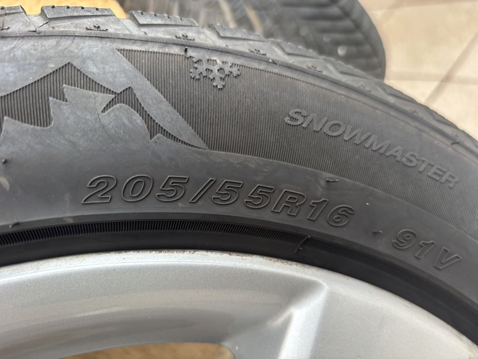 jante aliaj + anvelope 205/55/16 pentru vw skoda seat audi