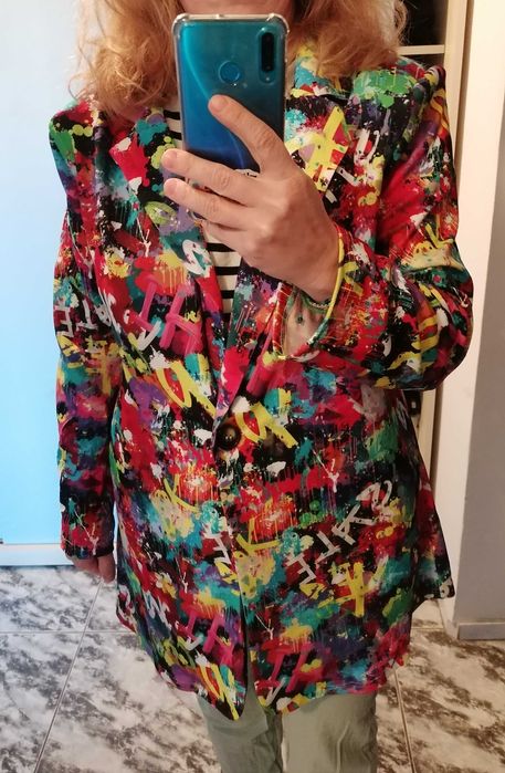 Camasa colorata, tip blazer, marime XL