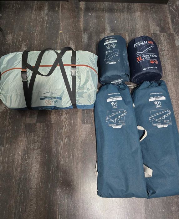 Палатка с две спални, комплект с легла и дюшеци