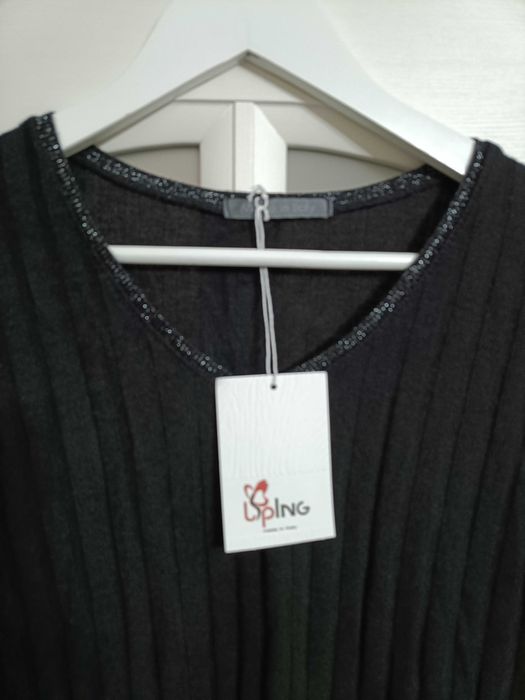 Pulover lână cu angora și cămașă