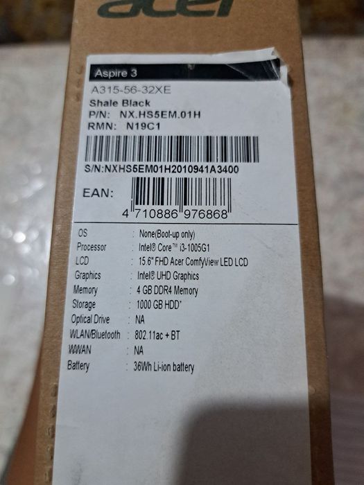 Noutbuk Acer Aspire 3