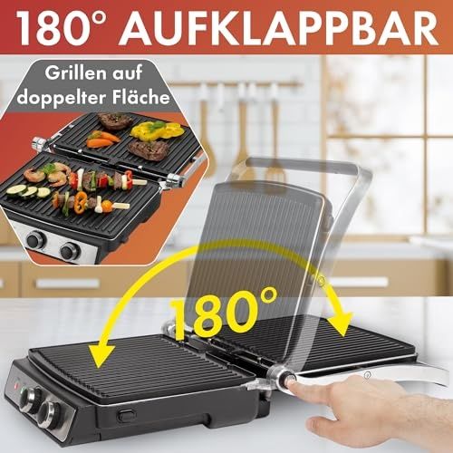Нов грил/електрическо контактно барбекю за грилове Proficook 2000W