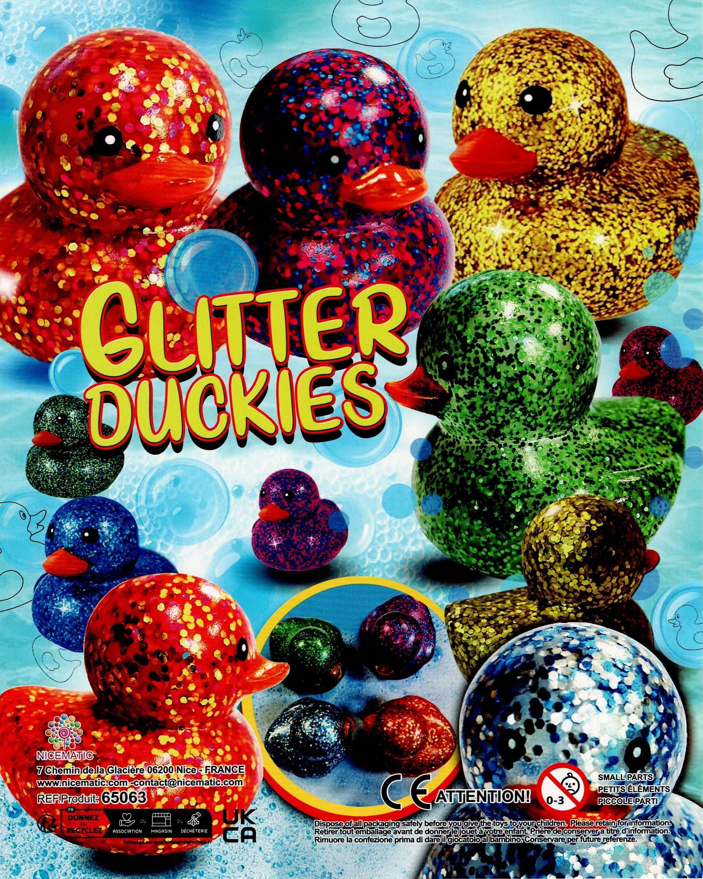 50mm GLITTER DUCKIES - капсули с играчки