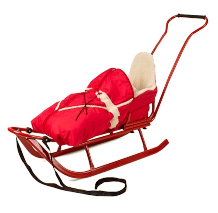 Saniuta/Sanie Adbor Piccolino cu sac, Rosu ca noua