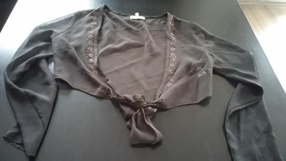 Bolero nou elegant voal negru Steilmann