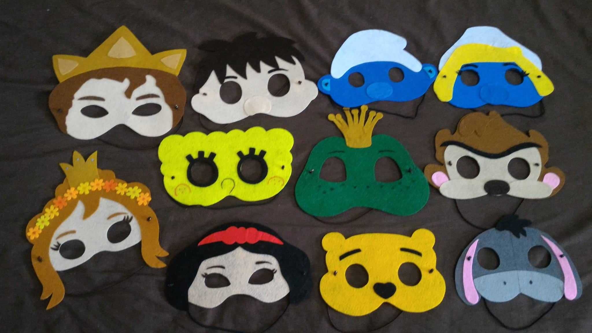 Ръчно изработени маски на анимационни герои