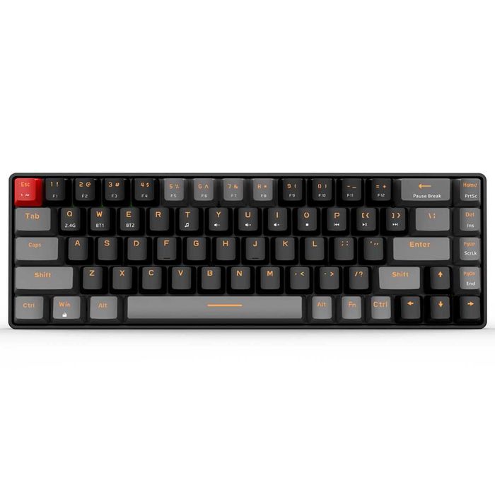 Компактна безжична механична гейминг клавиатура Bluetooth/2.4G, QWERTY