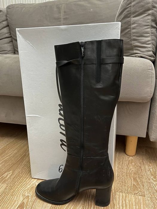 Зимние сапоги, натуральная кожа