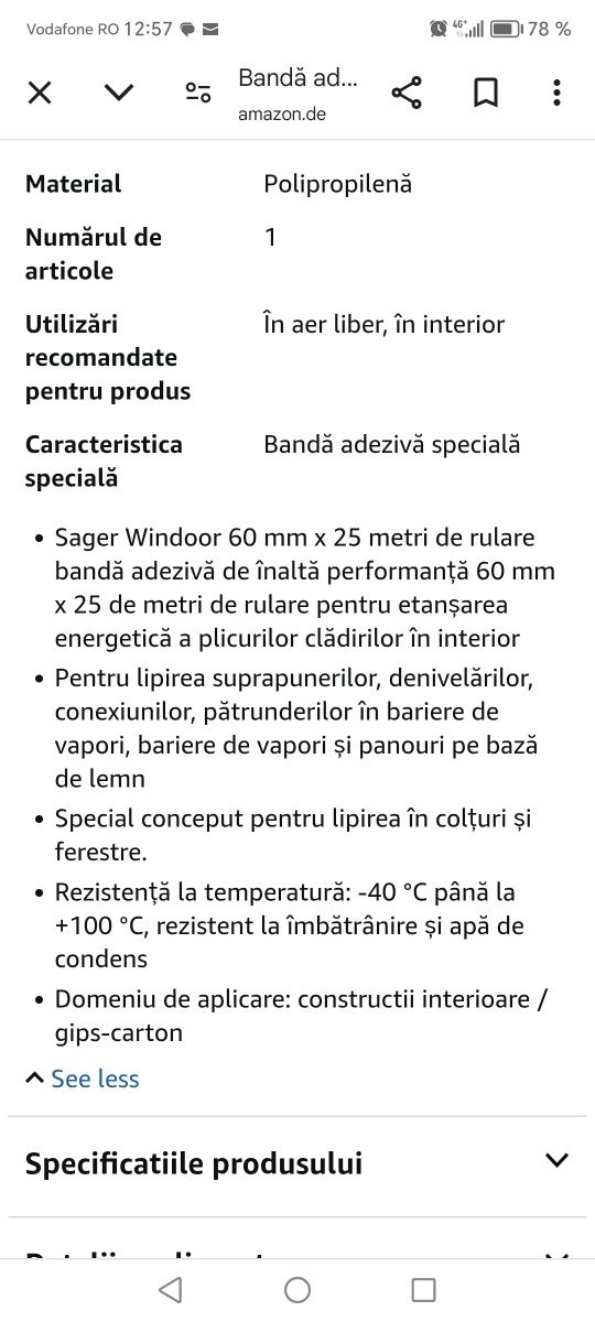 Banda sager pentru uși și ferestre