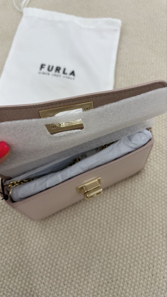 Чанта Furla 1927 mini цвят розе