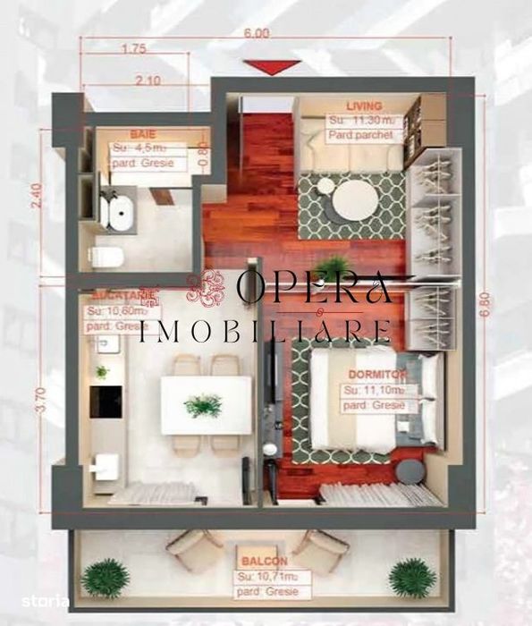 Apartament 2 camere, open space, de vanzare, Copou - Sadoveanu