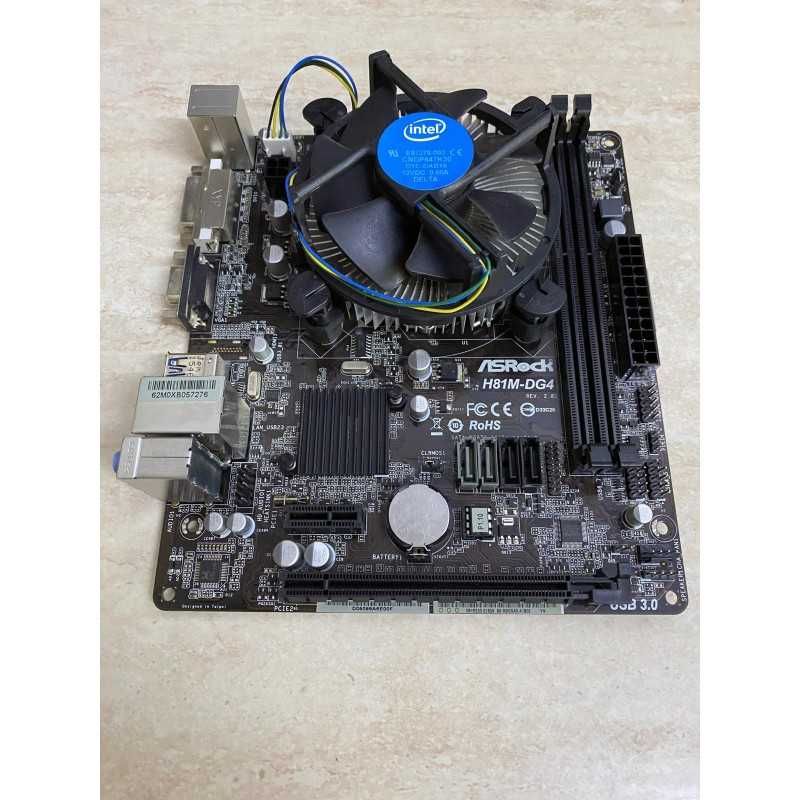 Kit Placa de baza 1150 H81M-VG4 MicroATX + Cooler + Procesor i5 4430