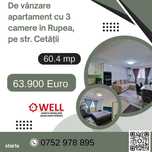 De vânzare apartament cu trei camere, în Rupea