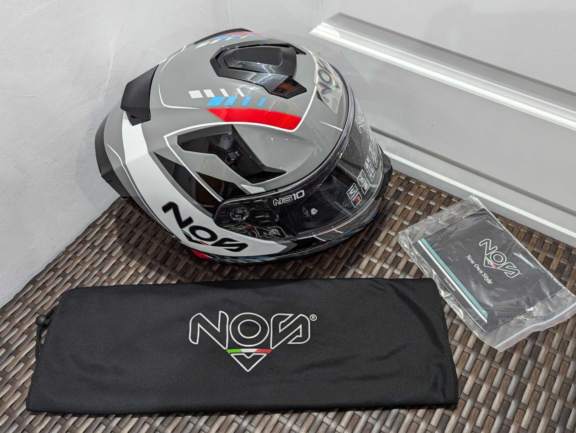 Casca moto NOS NS-10, marime M - cu ochelari de soare