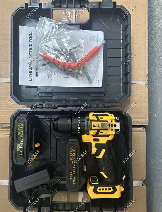 Бепул доставка ударный drel шруповерт 13 патрон оригинал 48v с набором