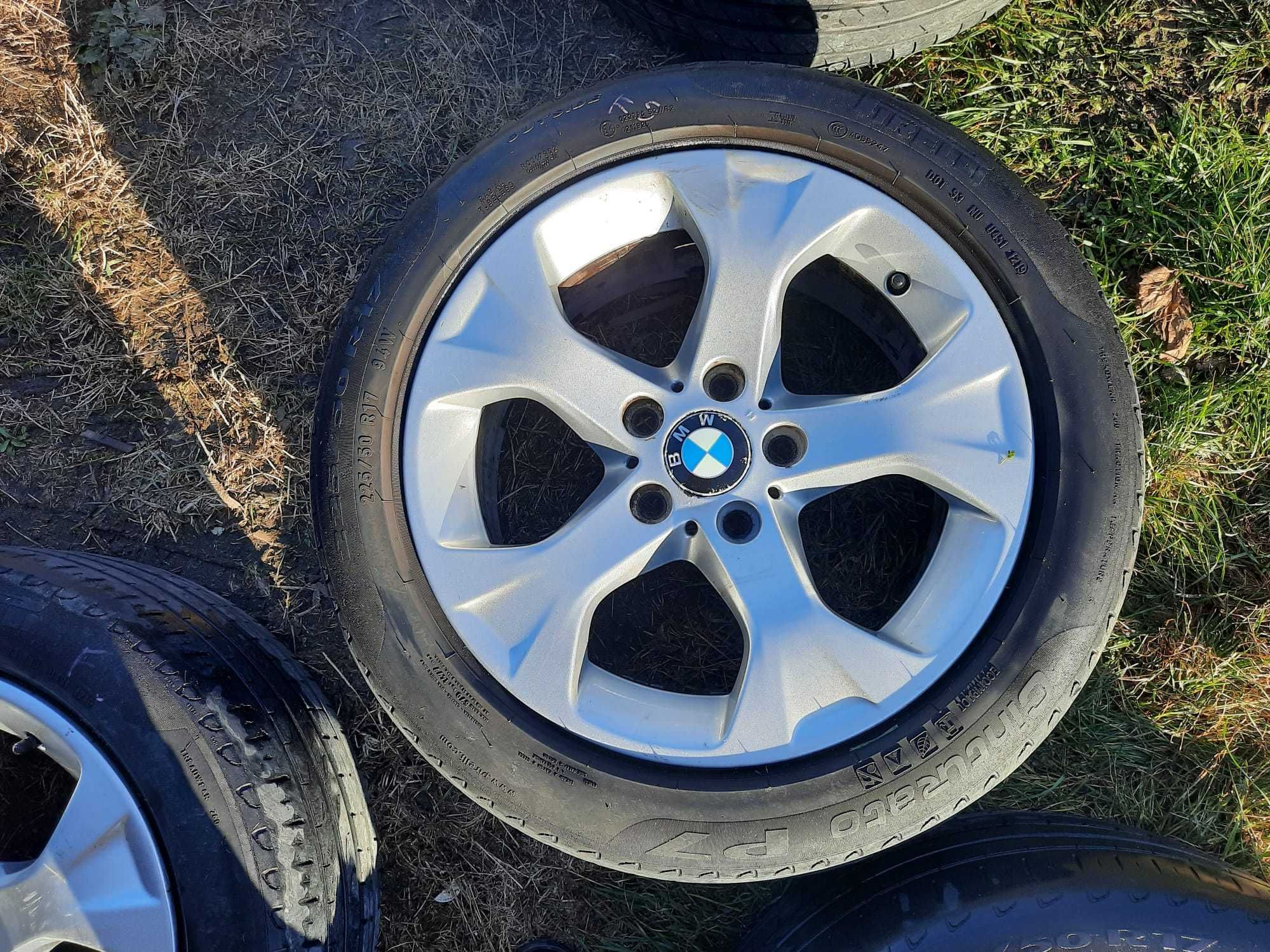 Vând 4 buc. jante aliaj+ anvelope vară Pirelli-BMW X1 E84, 225/50 /17