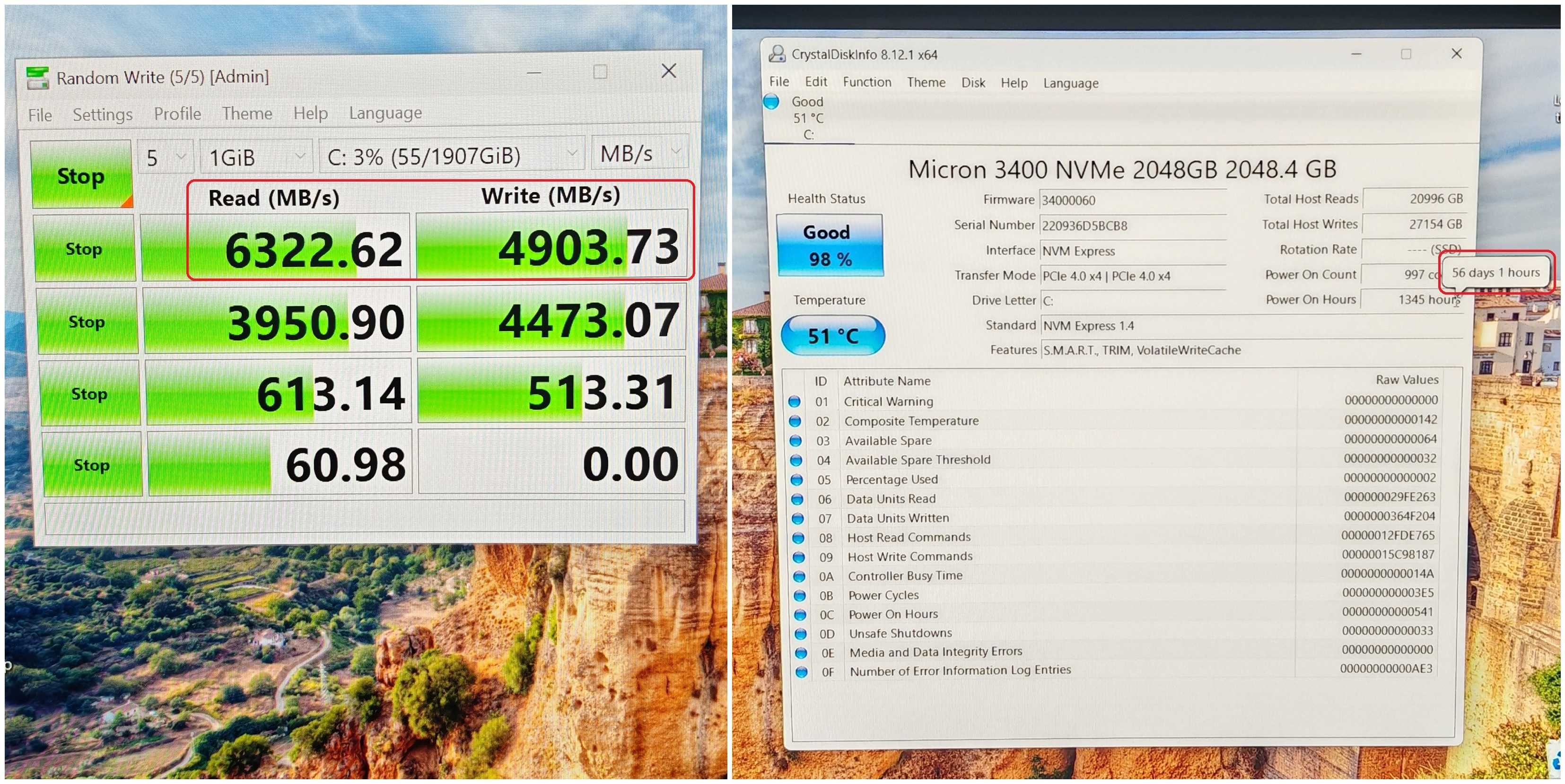 2TB 2000GB Micron 3400 SSD NVMe Gen4, 6600 MB/s 5000 MB/s четене/запис