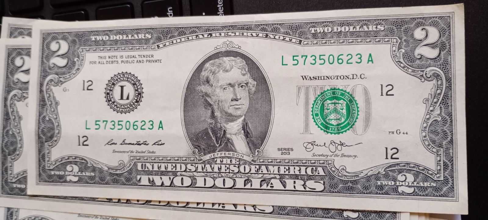 2$ 2 /2 долара/100 къса=200$ -пачка