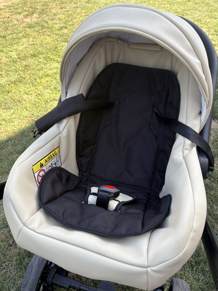 Детска количка Dada Paradiso MAX 500 Almond milk 3in1