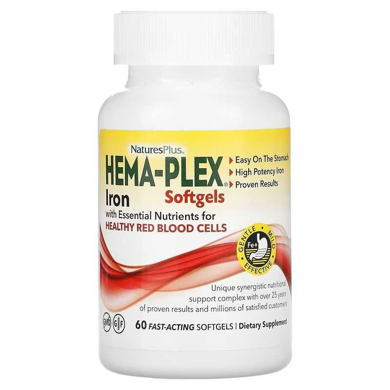 NaturesPlus, Hema-Plex, Все типы (таблетка, Капсула, Пластинка.)