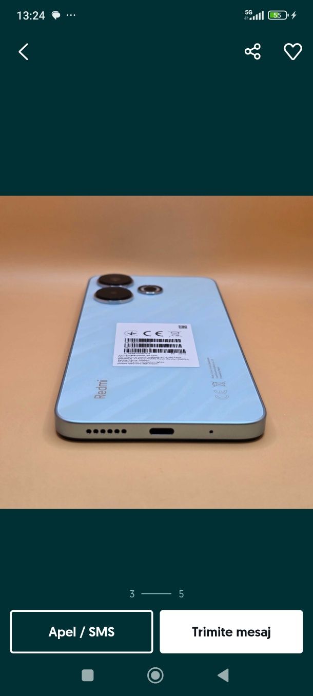 Redmi 13 nou desigilat 6 Gb 128 Ram nou cu factura garanție 2 ani
