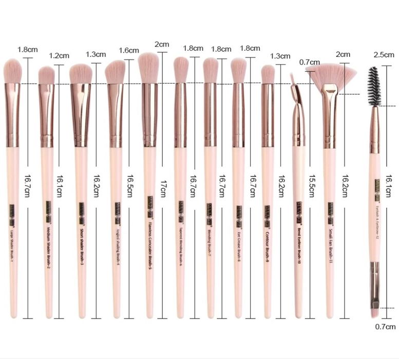 Set 12 pensule machiaj
