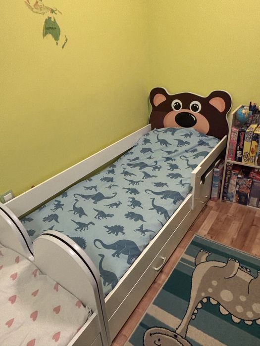 Детски легла - коте и мечок