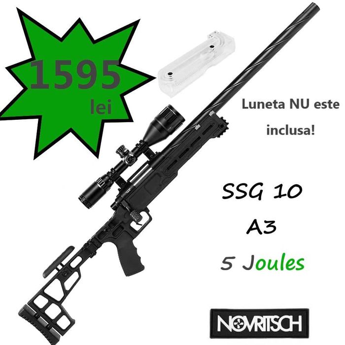 Pusca SSG10-A3 sniper cu pat rabatabil  N O V R I T S C H    5Joules