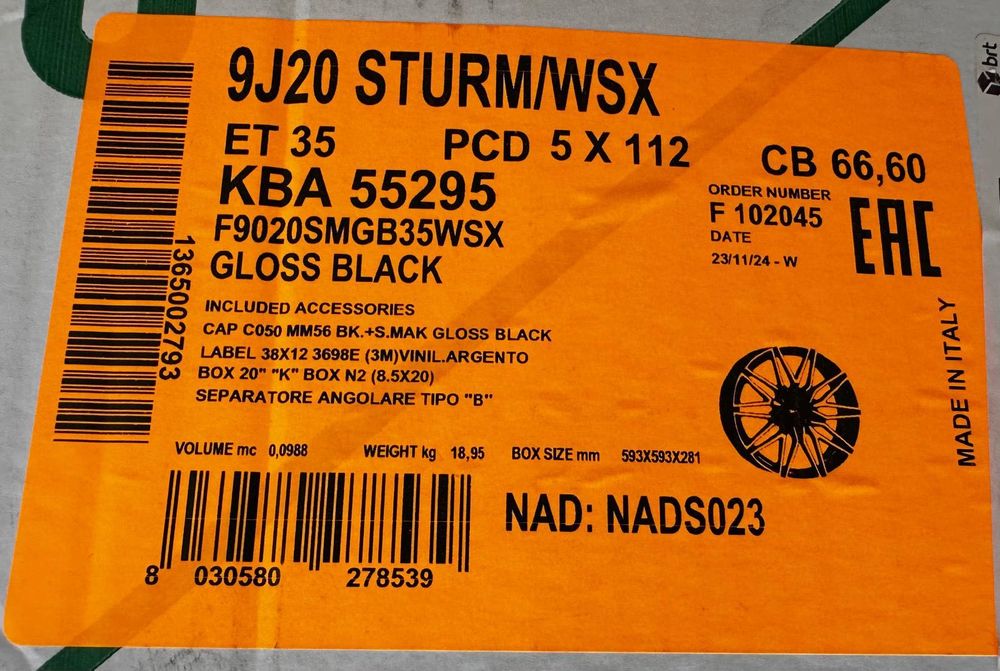Jante MAK STURM 9J20 ET35 PCD 5x112 pentru BMX5 LCI