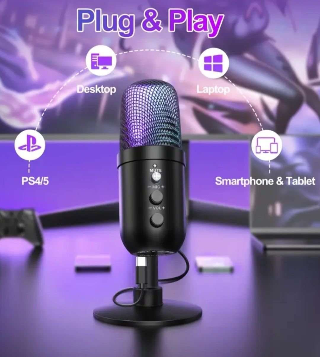 USB микрафон ICANING mu1000