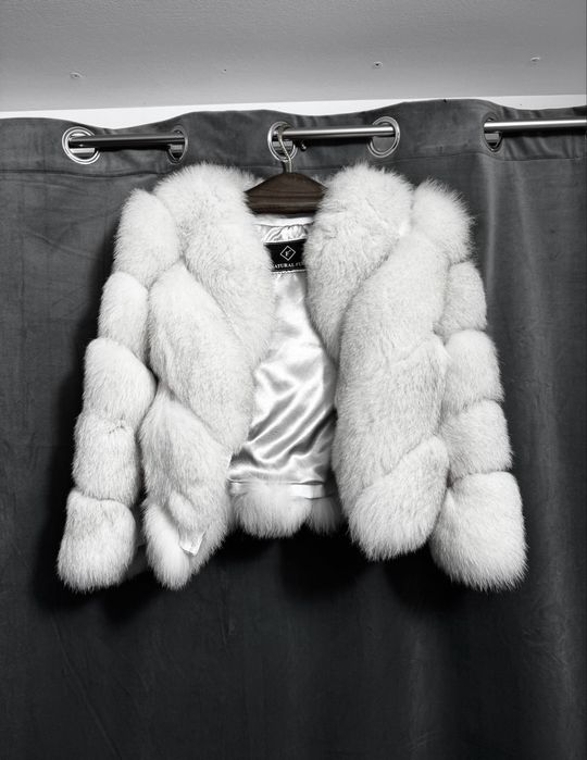 Haina de blana naturala vulpe polara