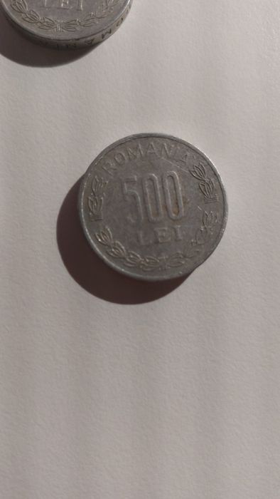 monedă românească de 500 de lei, emisă în 1999