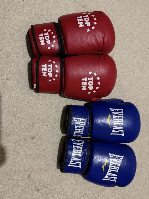 Перчатки топ тен и Everlast для бокса